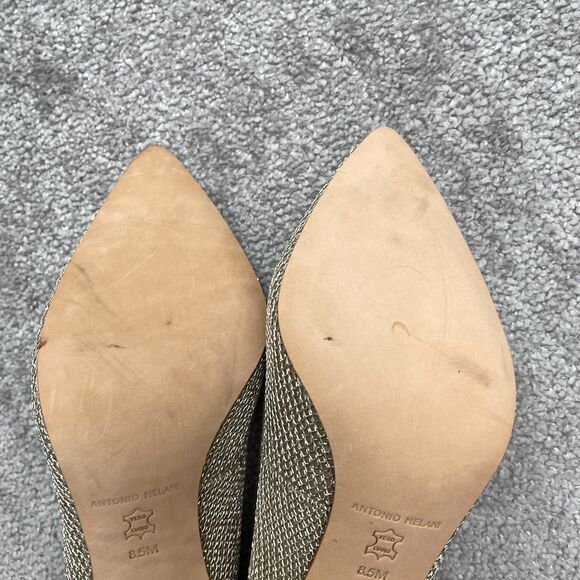 Antonio Melani Gold Sparkle Metallic Pointed Toe Heel Pump Womens 8.5M Elegant - Picture 10 of 14